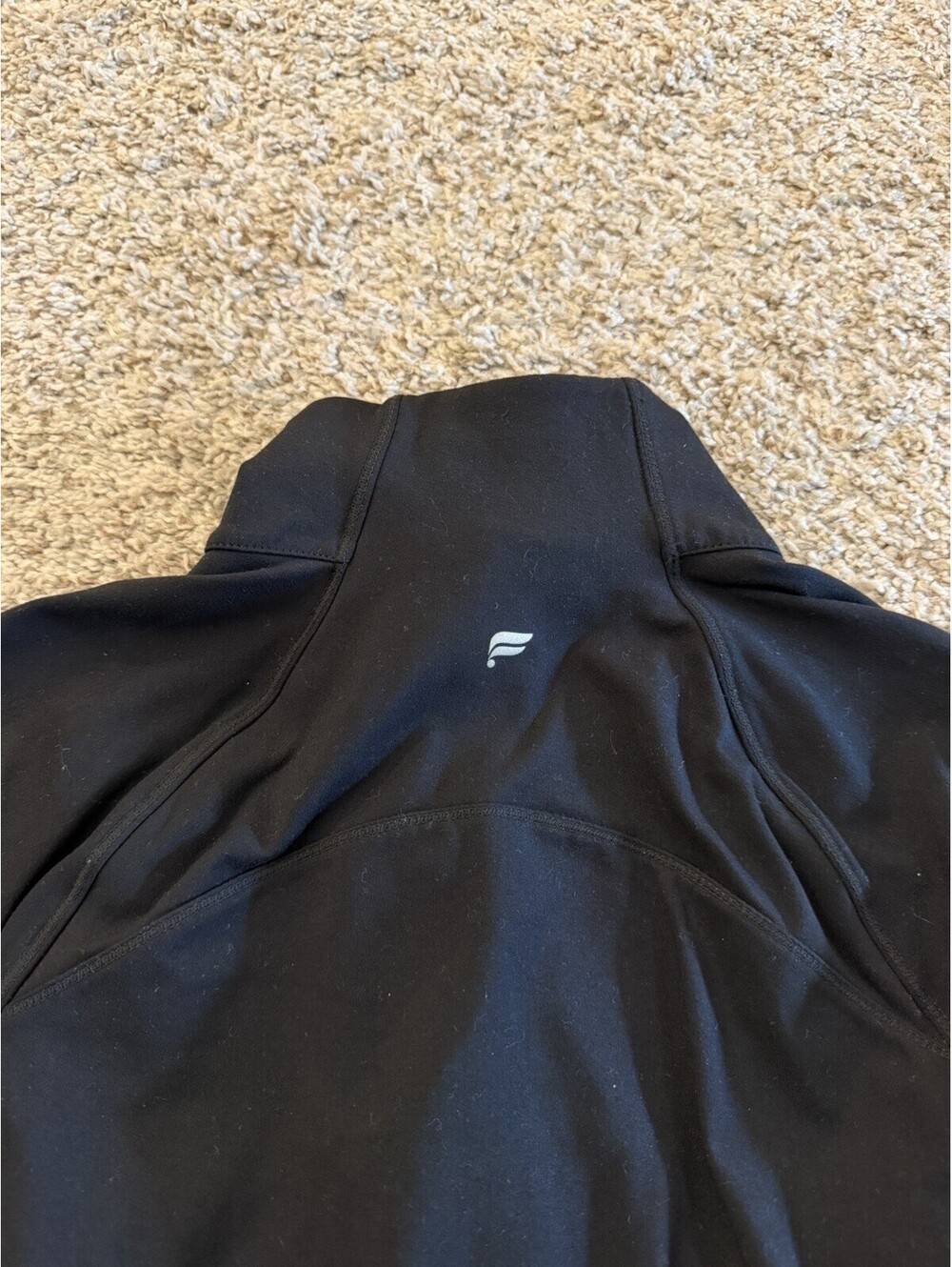 Fabletics Trinity Performance Jacket Black Zip-Up Peplum Size S Athleisure Yoga - Picture 4 of 8
